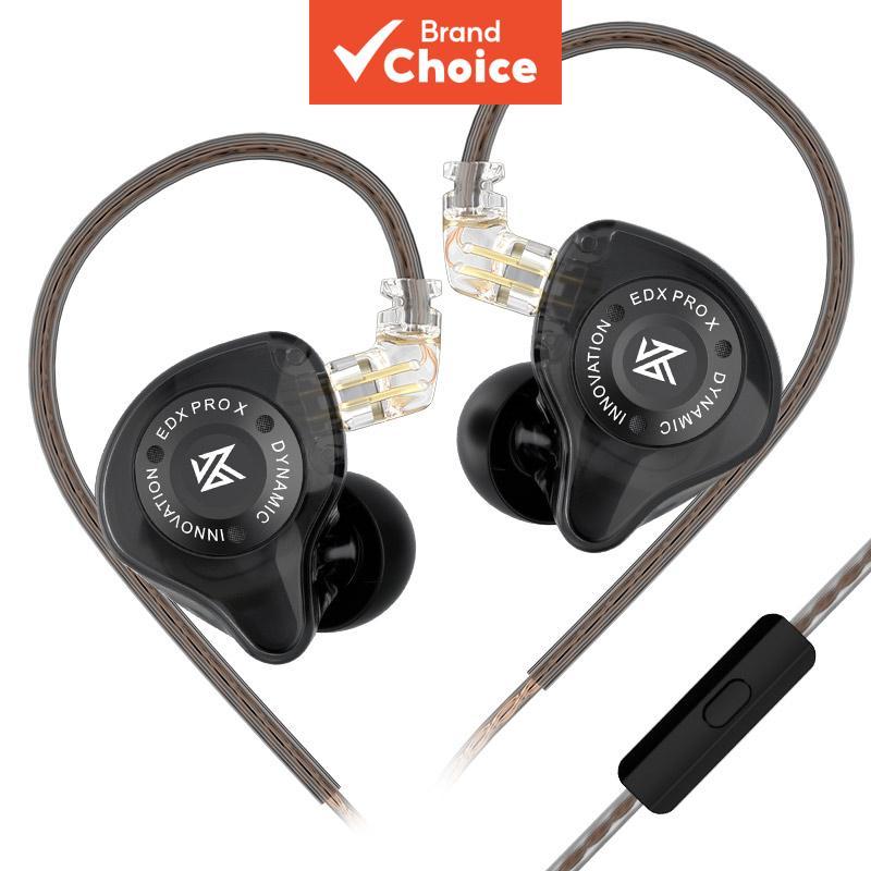 Fone de ouvido KZ EDX PRO X dinâmico, fone de ouvido HIFI com graves, cancelamento de ruído esportivo e música, fones de