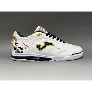 Sapatos De Futsal De Couro Masculino Top Flex Rebound IC Tênis Interno Branco Preto