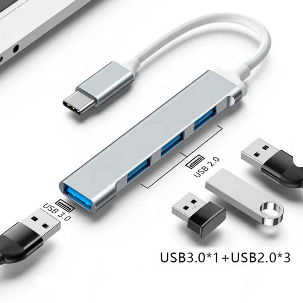 Hub Tipo C 4 em 1 para USB 2.0 3.0