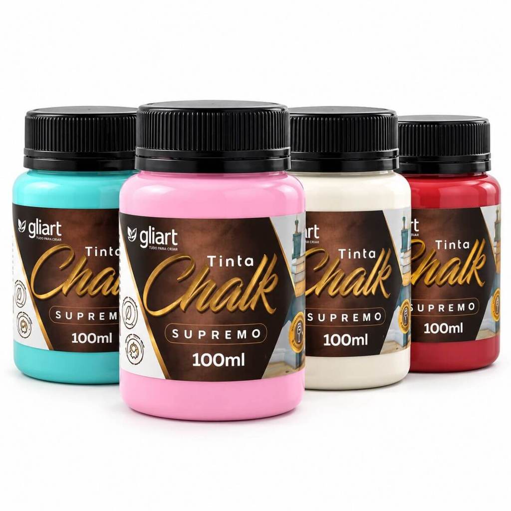 Tinta Chalk Supremo para Arte e Restauração Gliart 100ml