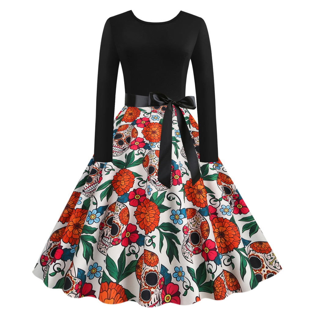Vestido retrô de festa de Halloween