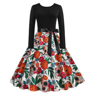 Vestido retrô de festa de Halloween