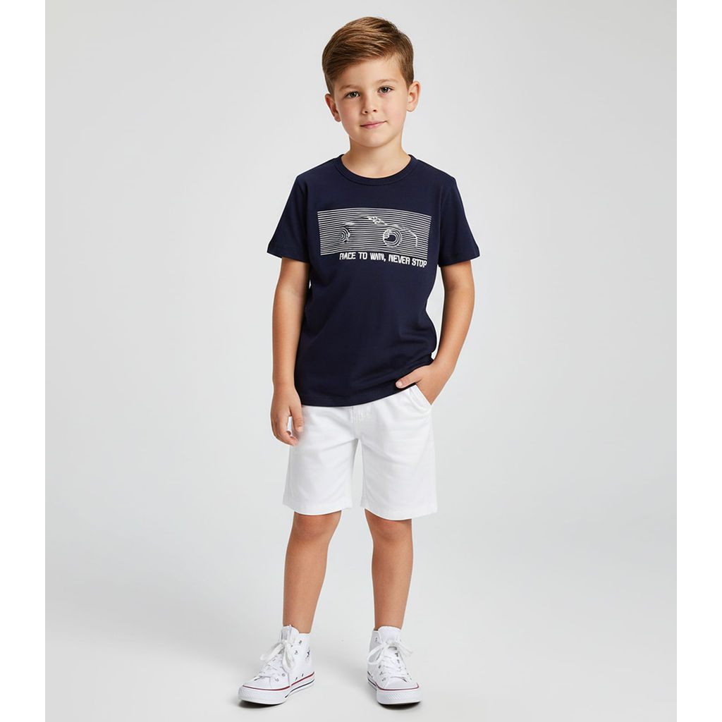 Conjunto Infantil Camiseta Com Bermuda Select Azul