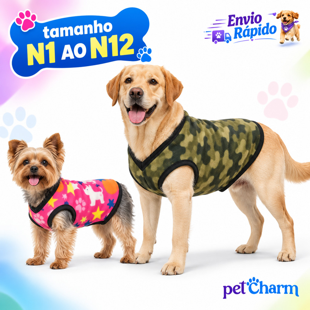 Roupa Pet Em Soft Todos Os Tamanhos Roupinha Pet Inverno Conforto e Proteção