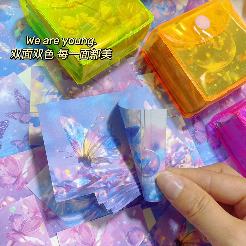 Nacional na moda bonito dos desenhos animados Origami dupla face impresso quadrado tamanho pequeno crianças papel artesa
