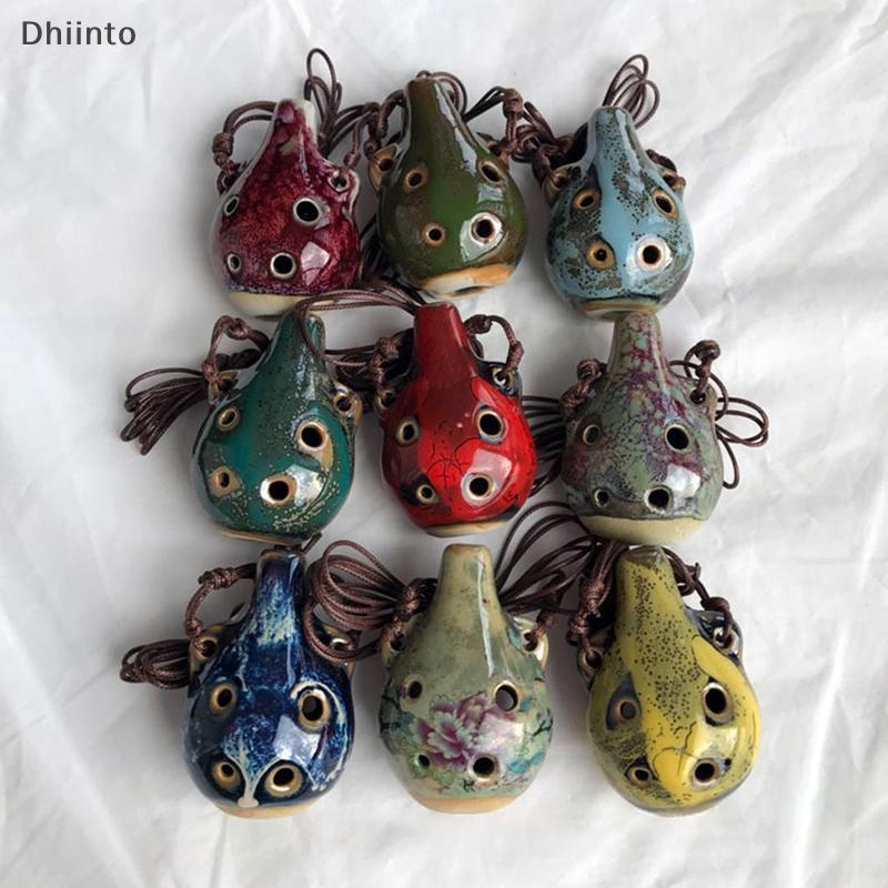 [Dhiint] Flauta Ocarina Pequena Com 6 Furos , Instrumento Para Iniciantes , Lembrança Turística , Acessórios Instrumento