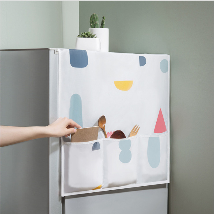 Capa de geladeira pano porta única capa Anti-poeira saco de armazenamento capa de Freezer toalha doméstica estilo corean