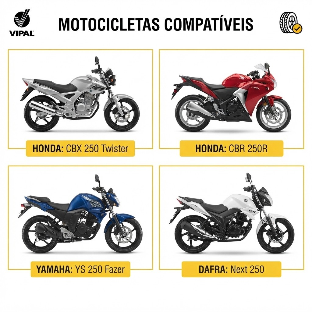 Kit Par Pneus Moto Vipal ST500 130/70-17 Traseiro + 110/70-17 Dianteiro Uso Sem Câmara + 2 VALVULAS PNEU S/C TR-412 — imagem 2 de 2