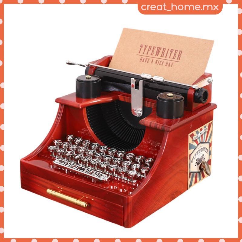 [Creat_home] Design Nostálgico Retrô Máquina De Escrever Caixa De Melodia Ideia De Presente Decoração De Mesa
