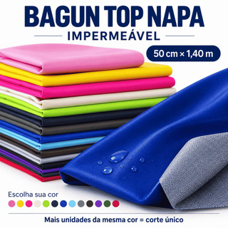 Tecido Bagun Top Napa Impermeável 50cm x 1,40m para Capas de Chuva Bolsas Mochilas Aventais Artesanato em Cores Variadas