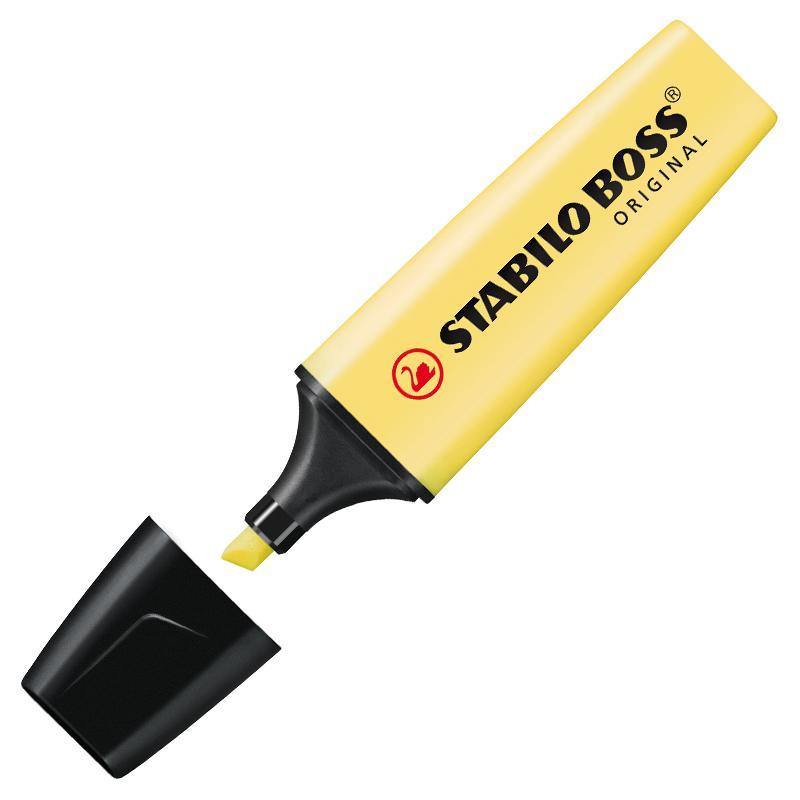 Pincel marca texto Boss Pastel Amarelo 70/144 Stabilo