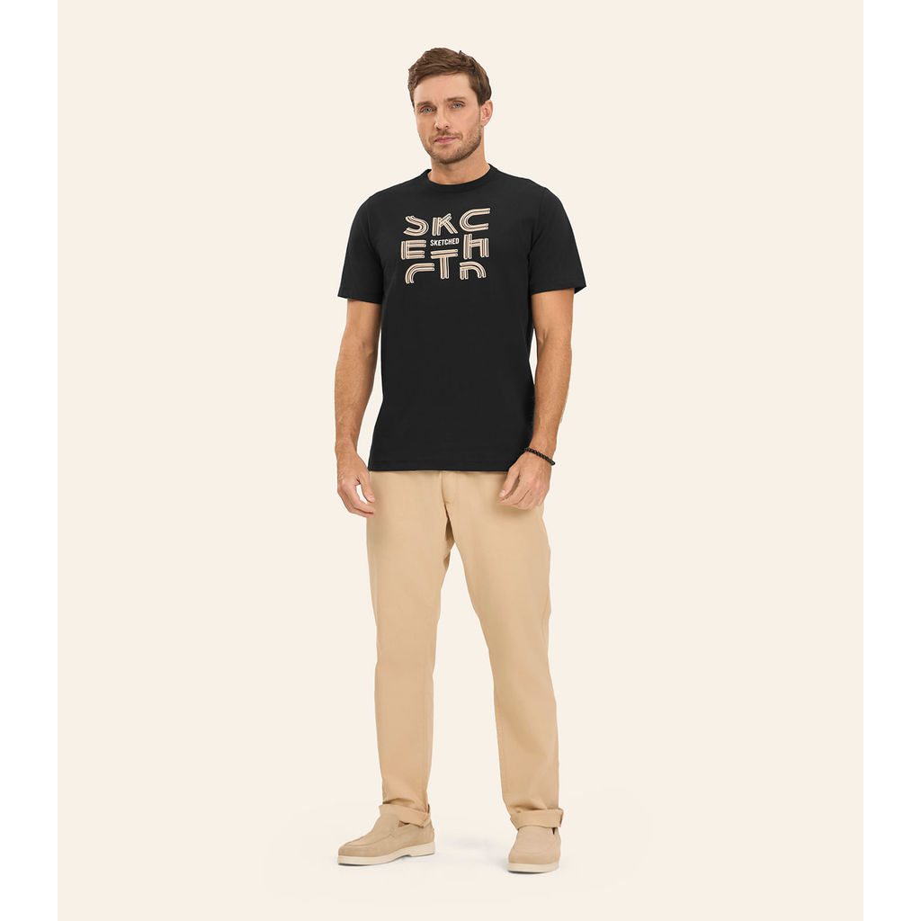 Camiseta Masculina em Meia Malha Diametro Preto