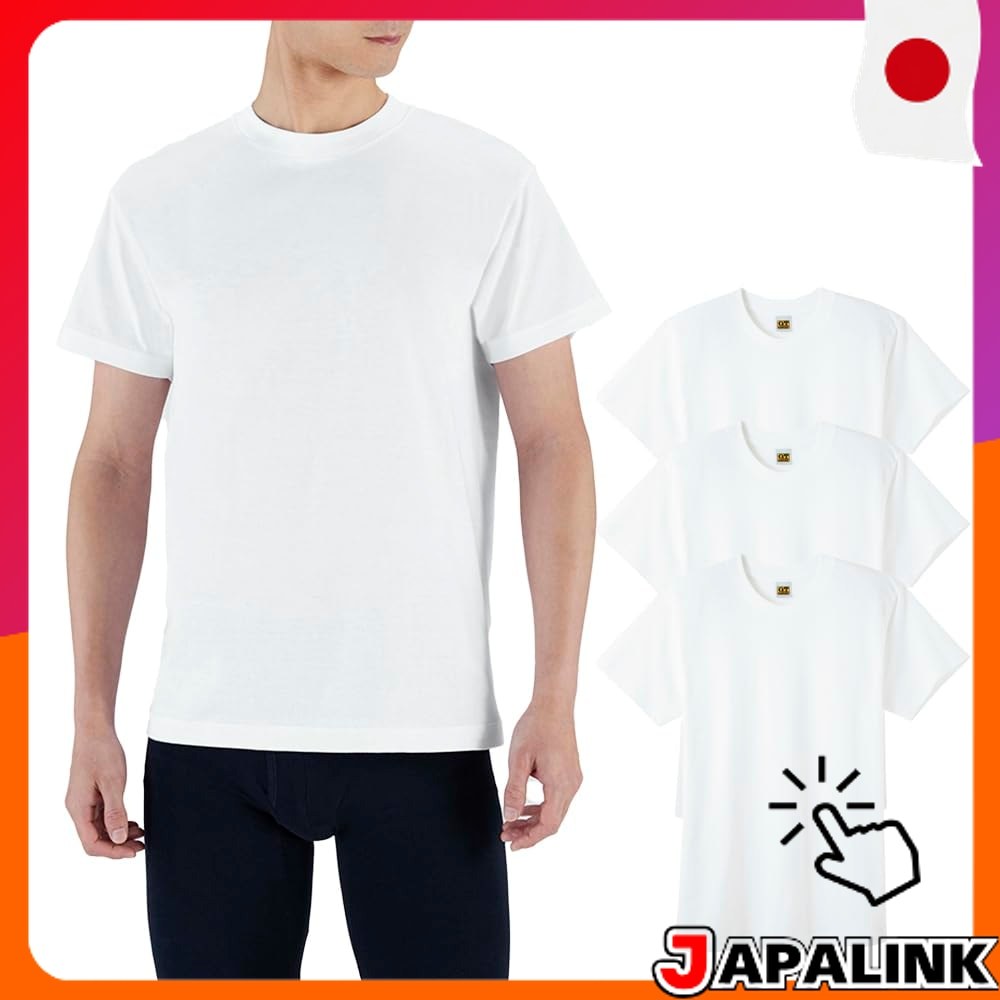 GUNZE Camiseta Interna G.T. HAWKINS 3 Peças Masculina Branco 【Direct from Japan】
