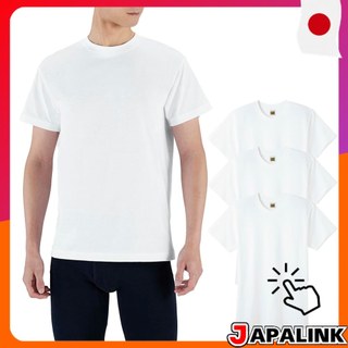 GUNZE Camiseta Interna G.T. HAWKINS 3 Peças Masculina Branco 【Direct from Japan】