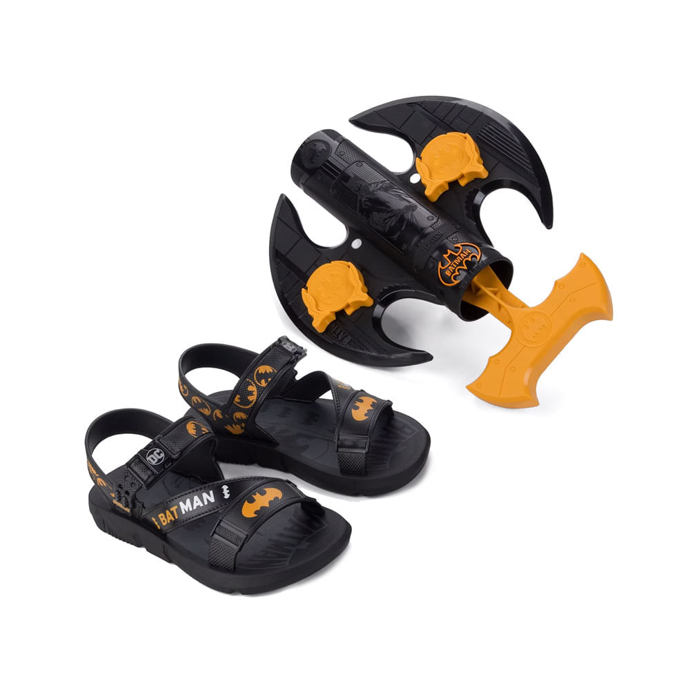 Sandália Infantil Grendene Batman Lançador Preto