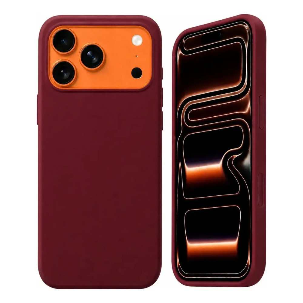 CAPA CASE SILICONE VINHO AÇAÍ MARSALA CAPINHA AVELUDADA POR DENTRO PARA IPHONE XR/11/12/13/14/15/16 — imagem 2 de 2
