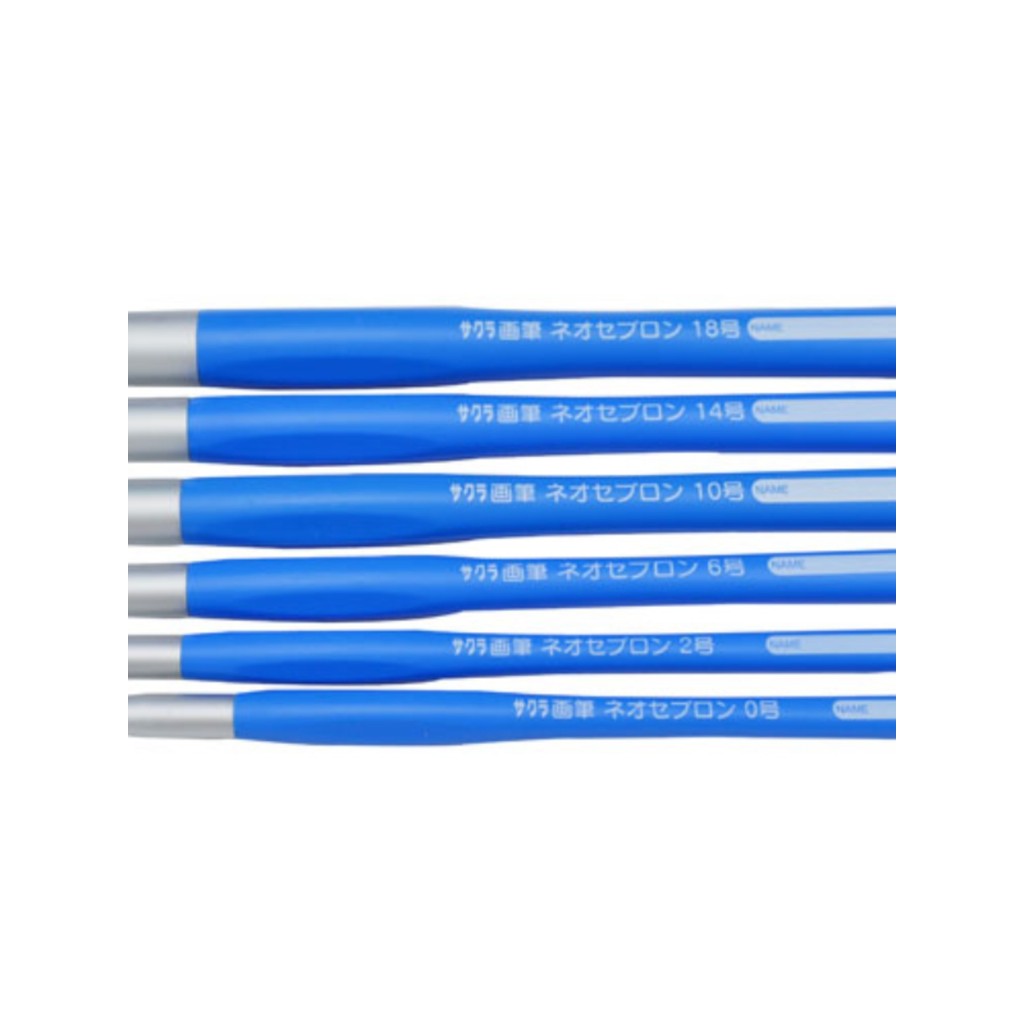 Pincel japonês de flor de cerejeira, haste azul, pincel redondo de Nylon, caneta aquarela, guache, pintura a óleo acríli