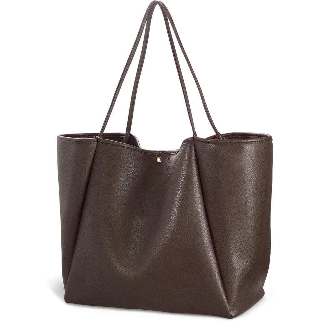 HOXIS Bolsa de Mão Feminina em Couro PU Super Grande, Bolsa de Fim de Semana, Bolsa de Compras, Bolsa de Viagem