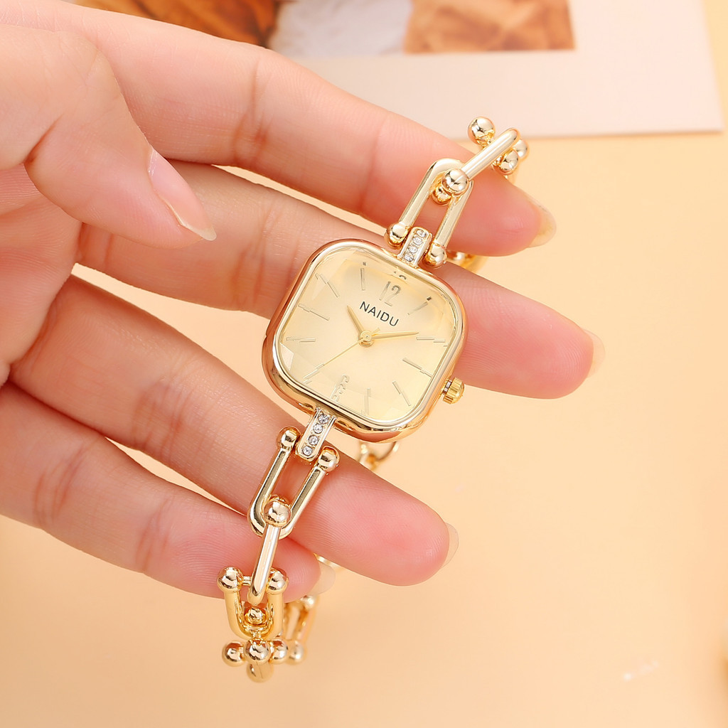 Versão coreana moda simples All-Match céu azul Dial pulseira senhoras relógio de quartzo na moda relógio feminino