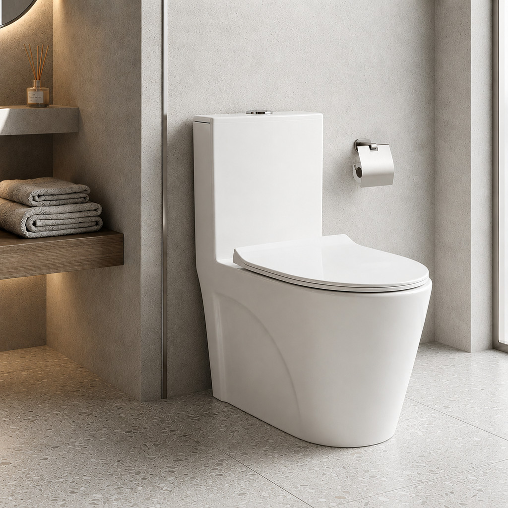 Vaso Sanitário Privada Cerâmica Monobloco Caixa Acoplada Kit Completo Branco Esmaltado