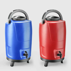 Kit com 2 Botijões Térmicos 12L Incess Blue e Vermelho Invicta