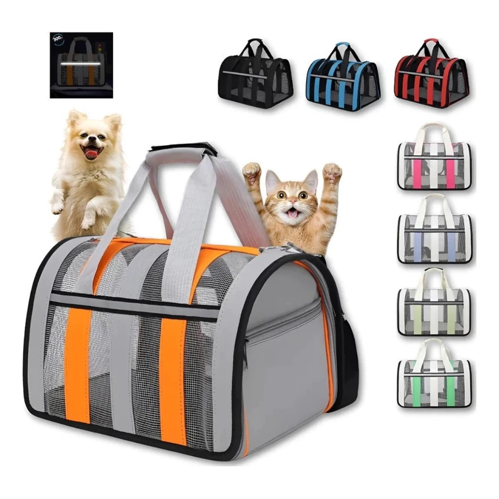 Bolsa Mala Transporte Pet Cachorro Gato Viagem Avião Material Respiravel maxbel