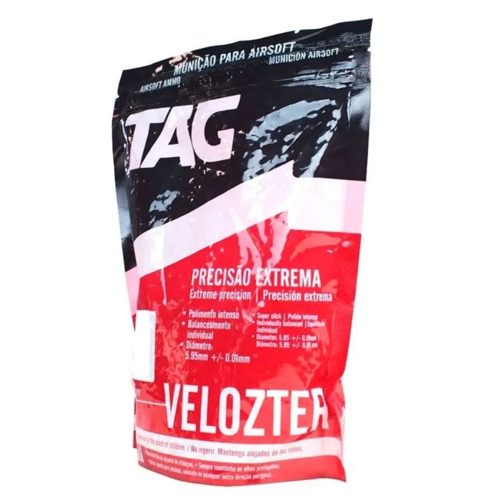 Esferas TAG BBs Airsoft Velozter 0,25g 6mm 4.000 Unidades — imagem 2 de 2