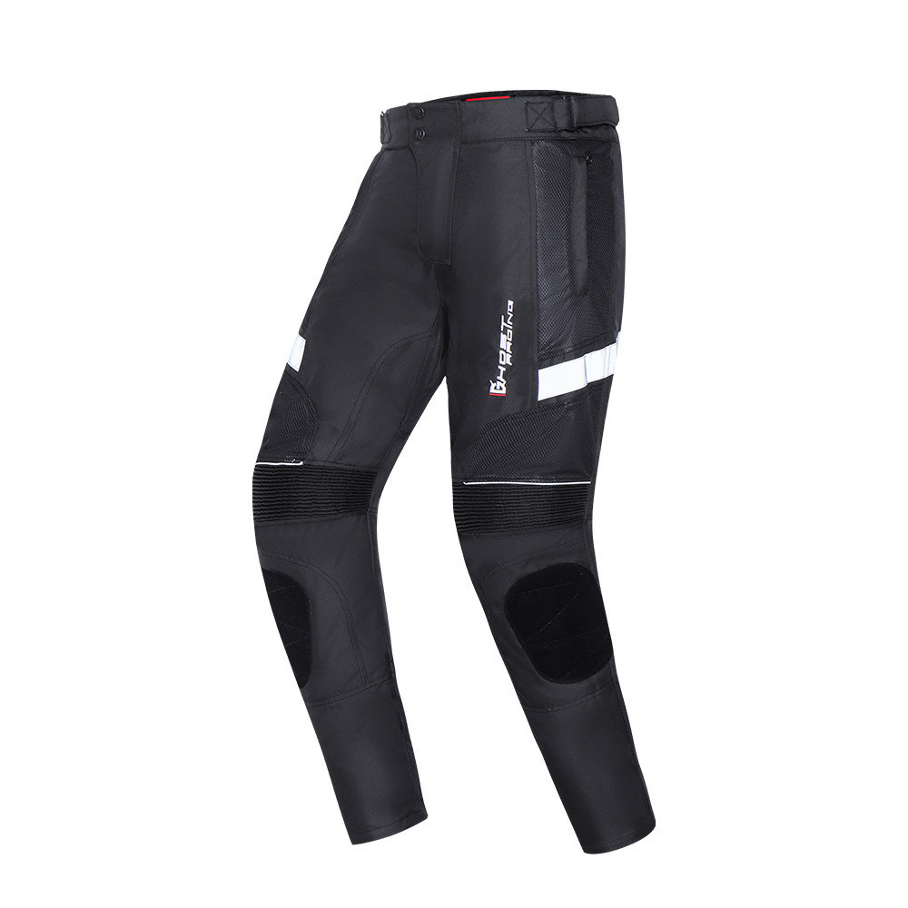 Calças de rede para ciclismo de motocicleta Calças de corrida masculinas Calças de proteção resistentes a choques Malha 