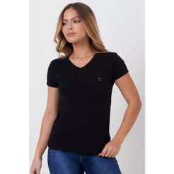 Blusa Decote v Planet Girls Preto