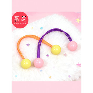 Laço de cabelo infantil B1pn008-cor doce rabo de cavalo laço de cabelo elástico feminino bola laço de cabelo faixa de bo