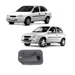 Macaneta Interna Traseira Corsa 1994 2002 Cinza Lado Esquerdo