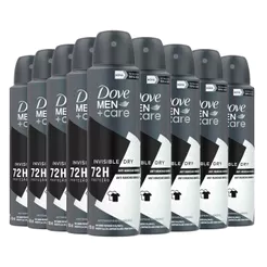 Kit Desodorante Aerosol Dove Men Invisible 150ml - 9 unidades