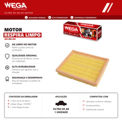 Filtro de ar do Motor GM AGILE CORSA MONTANA CLASSIC – Wega FAP2827