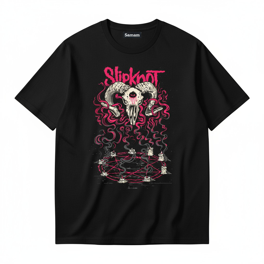 Camiseta Banda De Rock Slipknot Bode Estrela Lançamento Premium Camisa Básica 100% Algodão