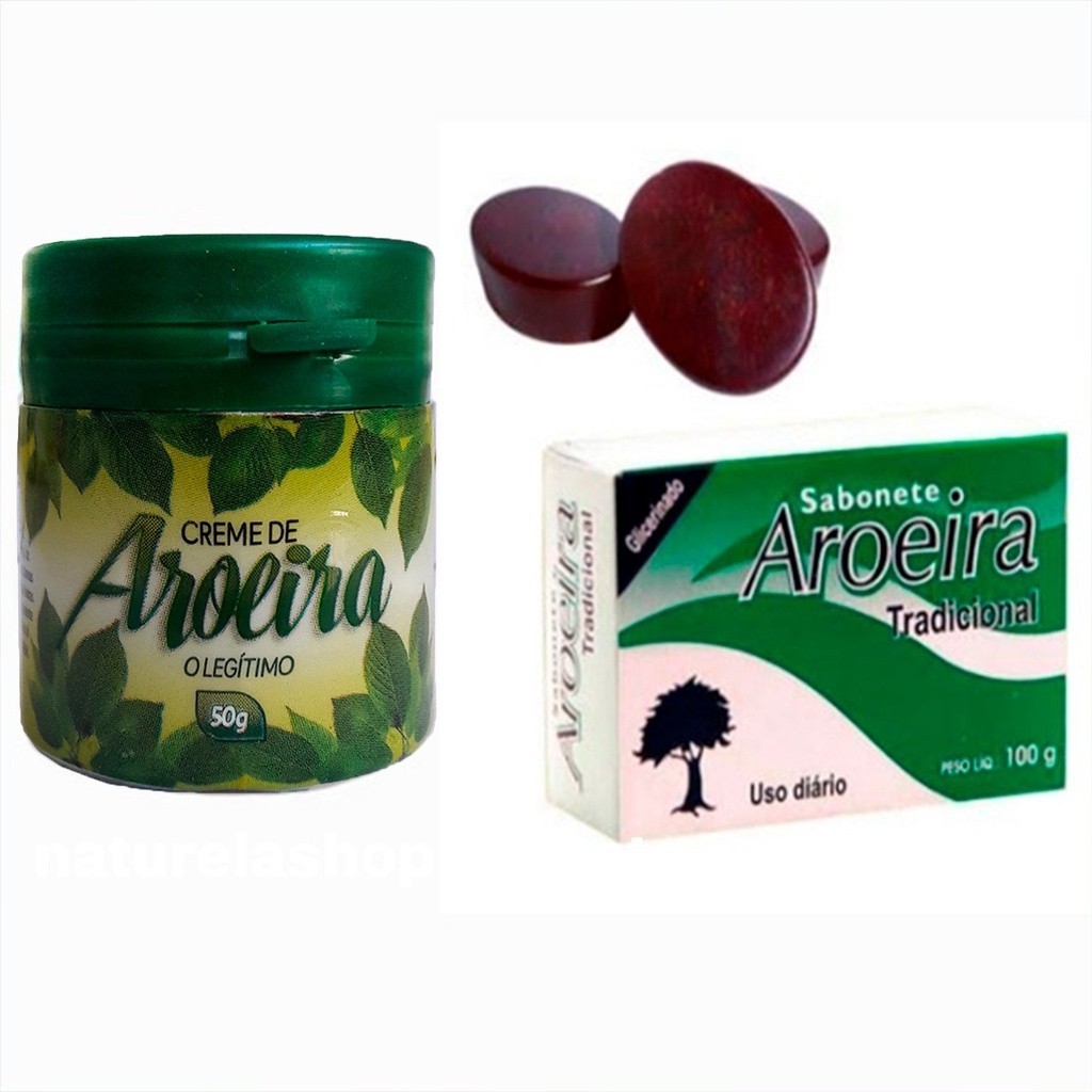 3 Kits Aroeira - 3 Creme De Aroeira 50g + 3 Sabonete Barra Aroeira Tropical 100g