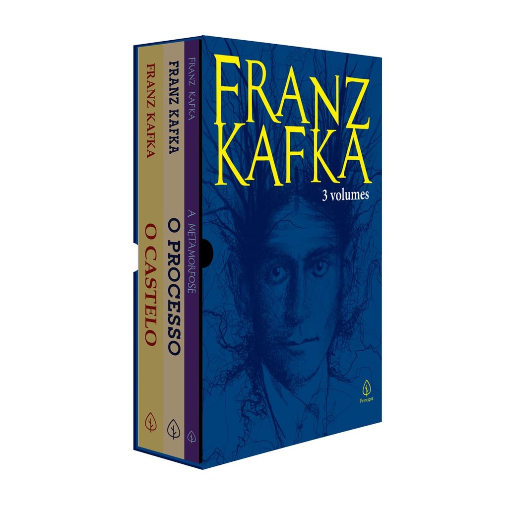 Box Franz Kafka com 3 livros, Bloco de Anotações e Marcador de Páginas em Oferta na Shopee