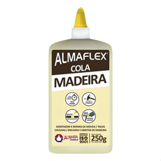 Cola Madeira Almaflex 250g Secagem Rápida Alta Resistência em Oferta na Shopee