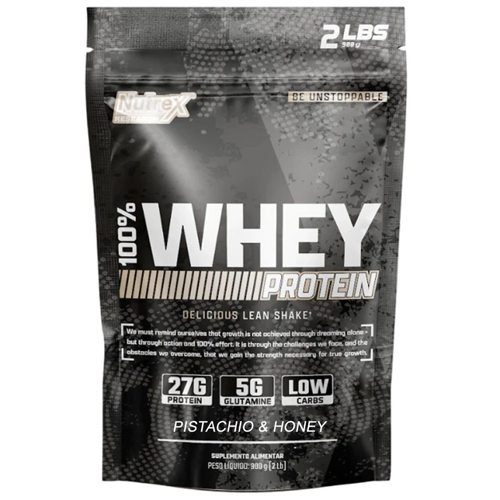100% Whey Protein - 900g Refil Pistachio e Honey - Nutrex