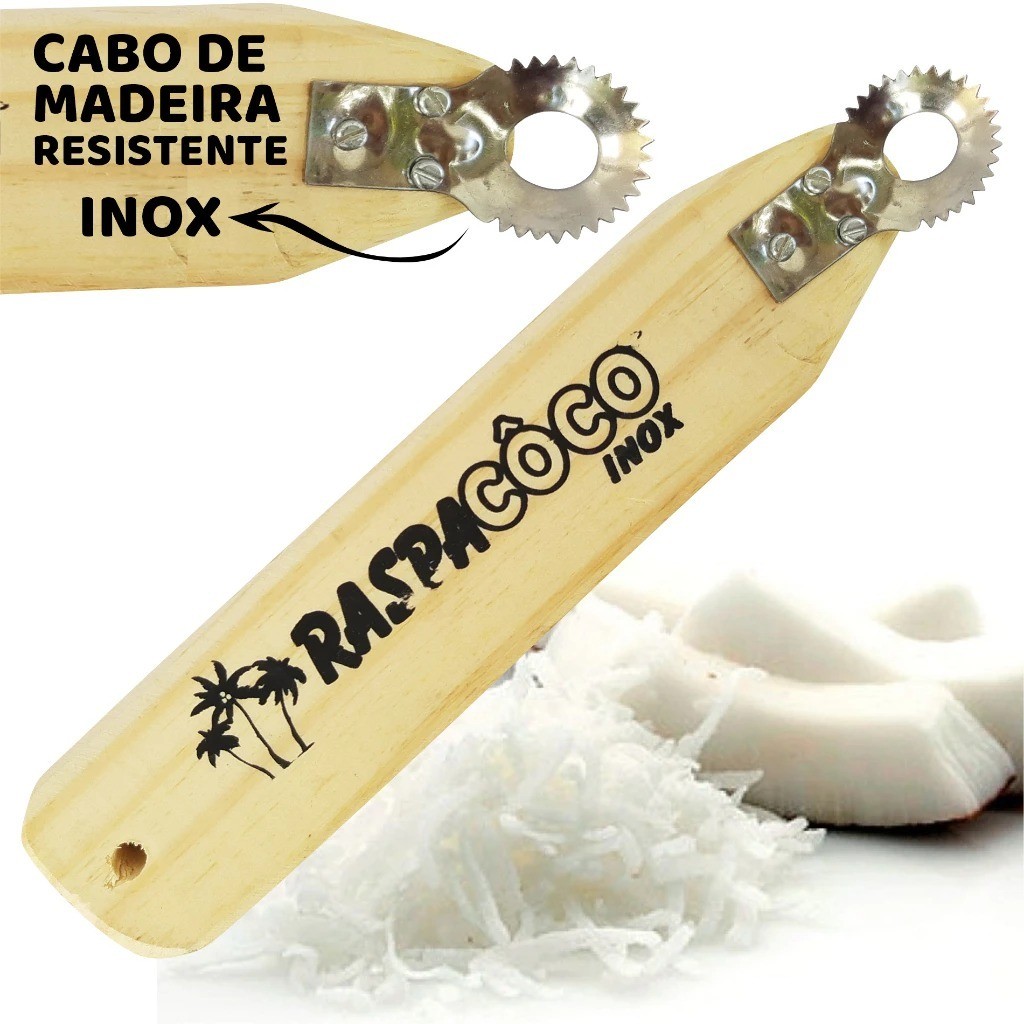 Rapa Raspa Ralador De Côco Inox Manual De Perna - Original Ralador inox em Oferta na Shopee