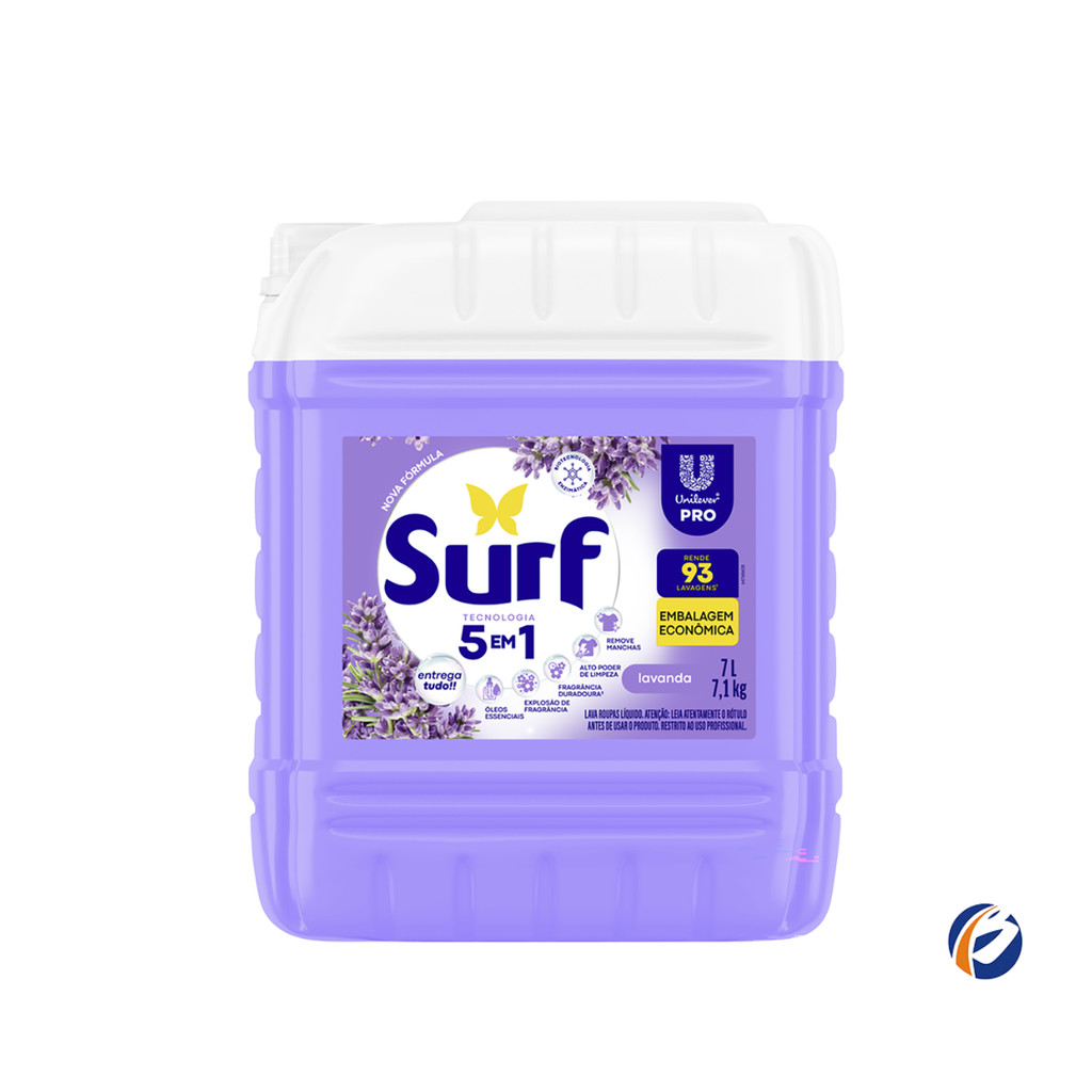 Lava Roupas Líquido Lavanda Profissional 7L Surf