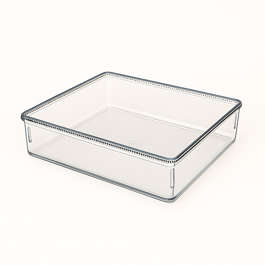 Organizador Modular Grande 1 a 10 Unidades Acrílico Multiuso Cristal Gaveta Maquiagem Geladeira 17,5x23,4x5,5