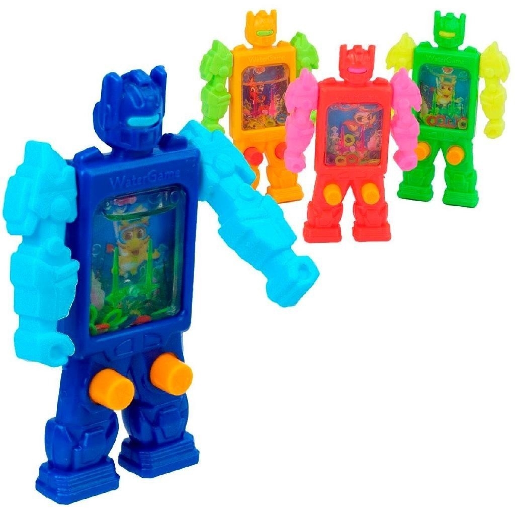 10 Aquaplay Brinquedo Infantil Mini Game Robôzinho 02 Botões Argolas