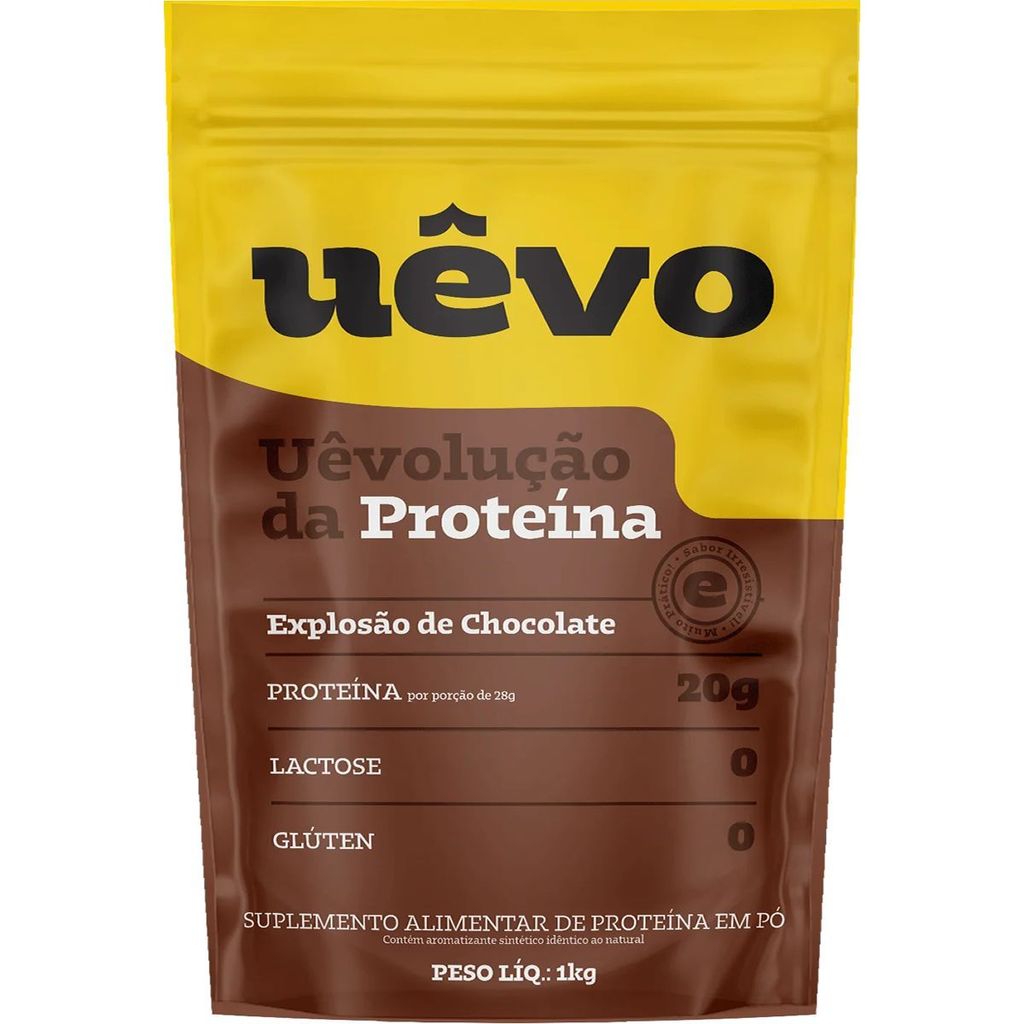 Proteína Uêvo - 1000g Refil Chocolate - Uêvo em Oferta na Shopee