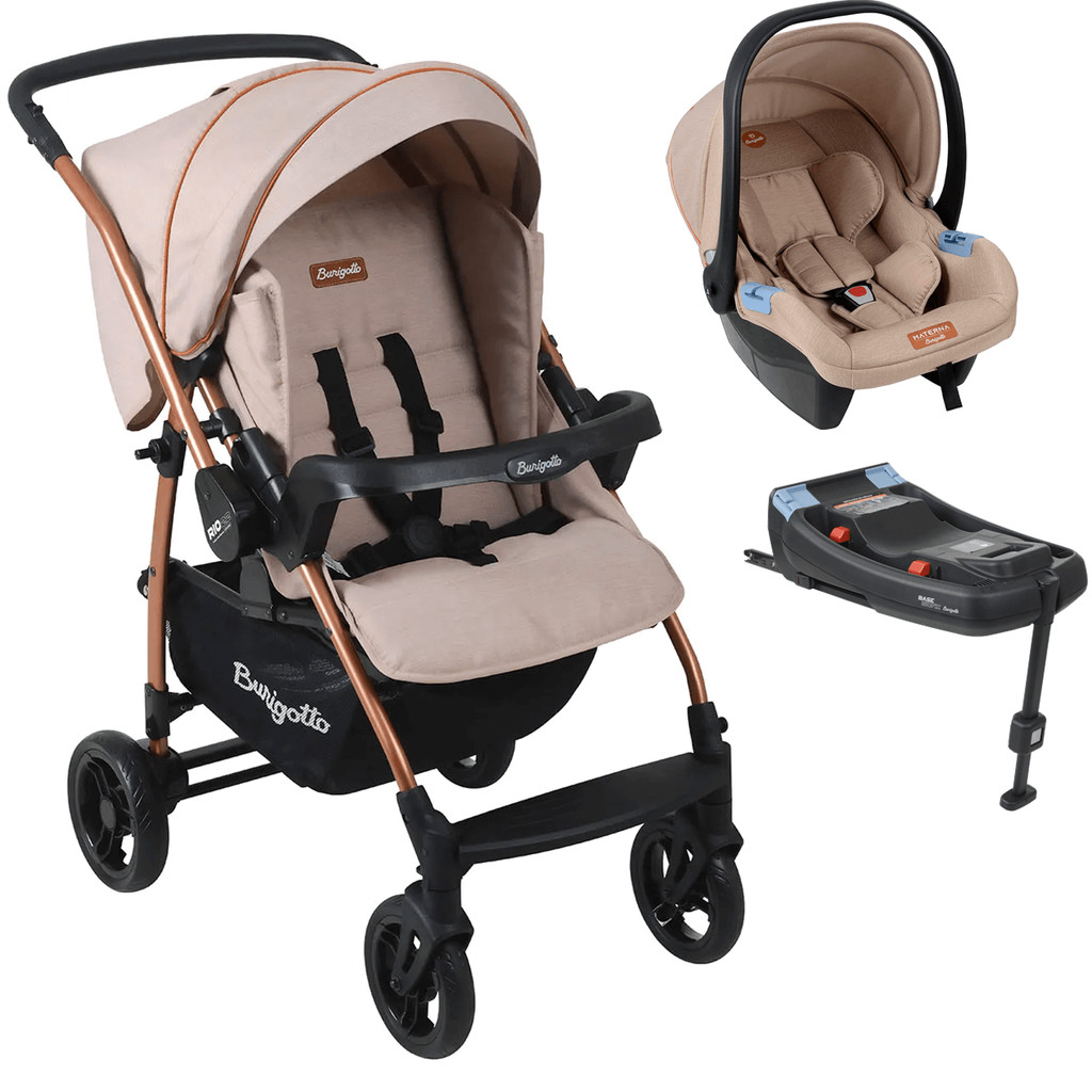 Carrinho de Bebe Burigotto Travel System Rio K 22 Base ISO Mon Amour em Oferta na Shopee