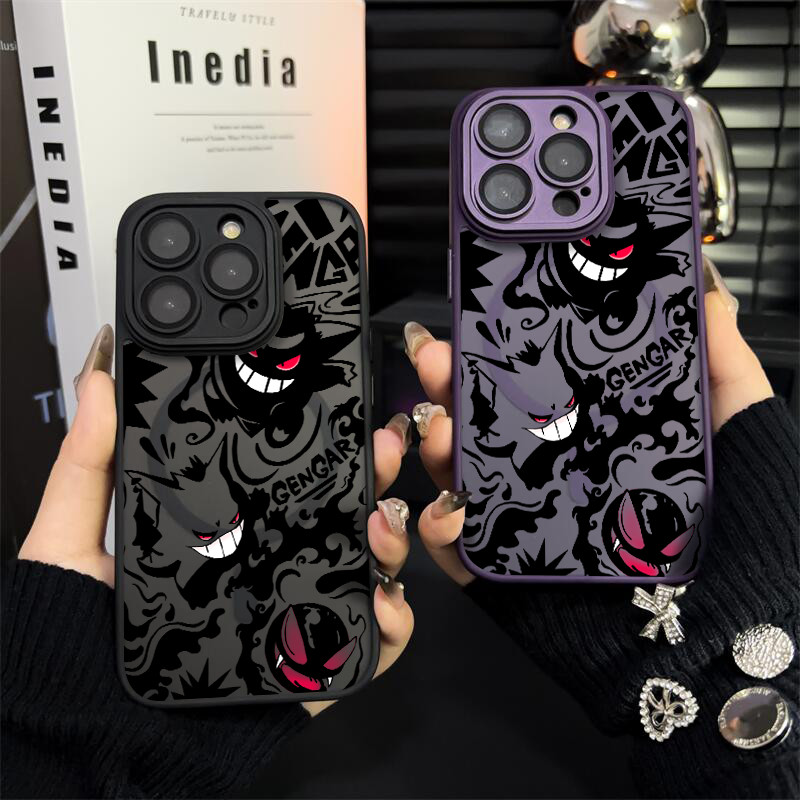 Capinha de iPhone magsafe proteção câmera fechada Pokémon Gengar Capa iPhone 17 16 15 14 13 12 11 normal Pro Max Case em Oferta na Shopee
