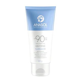 Anasol Protetor Solar Facial FPS 90 clareador Toque Seco 60g em Oferta na Shopee