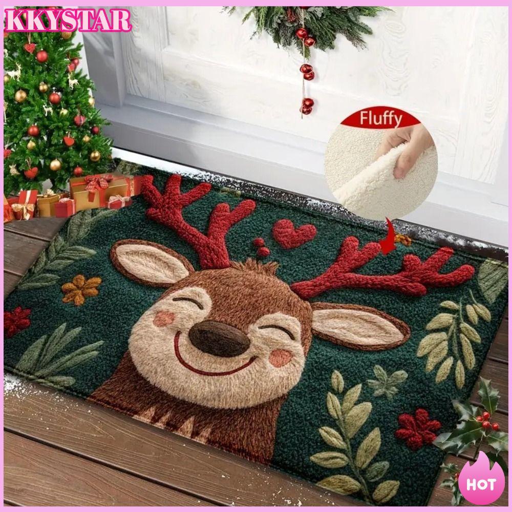 Tapete Porta Boucle Natalino 60x40 Decorativo Enfeite Natal