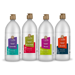 Sabonete Líquido Castilla 1L Glicerinado | Lavanda, Erva-Doce, Rosas e Aroeira – Corpo e Mãos Vegano em Oferta na Shopee