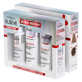 KIT BOND REPAIR ELSEVE PRÉ SHAMPOO + SHAMPOO + CONDICIONADOR LORÉAL PARIS em Oferta na Shopee