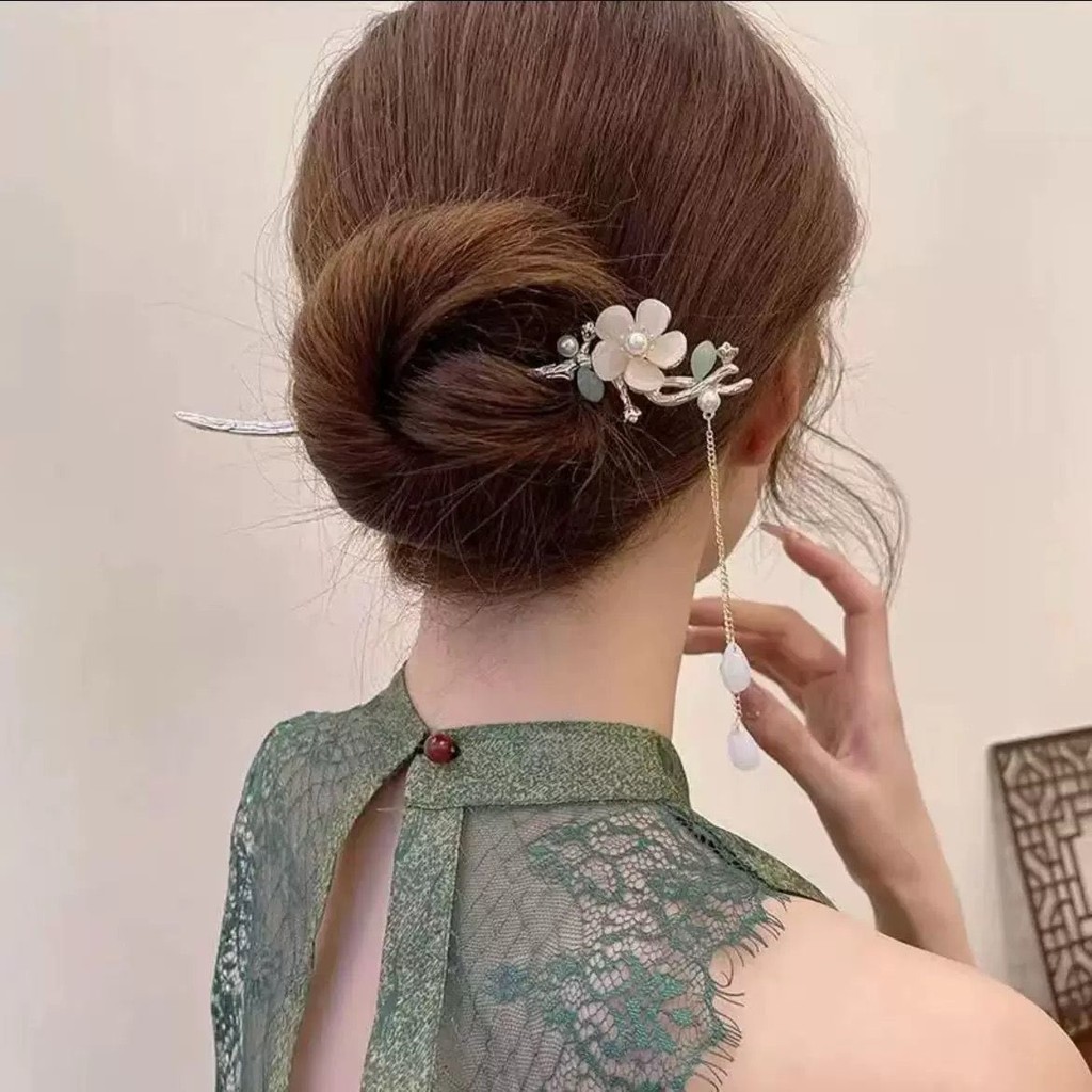 Hashi de Cabelo Floral Oriental Elegante – Design Moderno e Modelos Sortidos